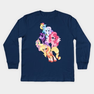My Little Pony G5 Inspired Mane 6 Kids Long Sleeve T-Shirt